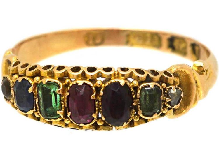 Victorian 15ct Gold Dearest Ring