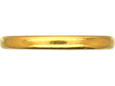Retro 22ct Gold Wedding Ring Assayed in 1941