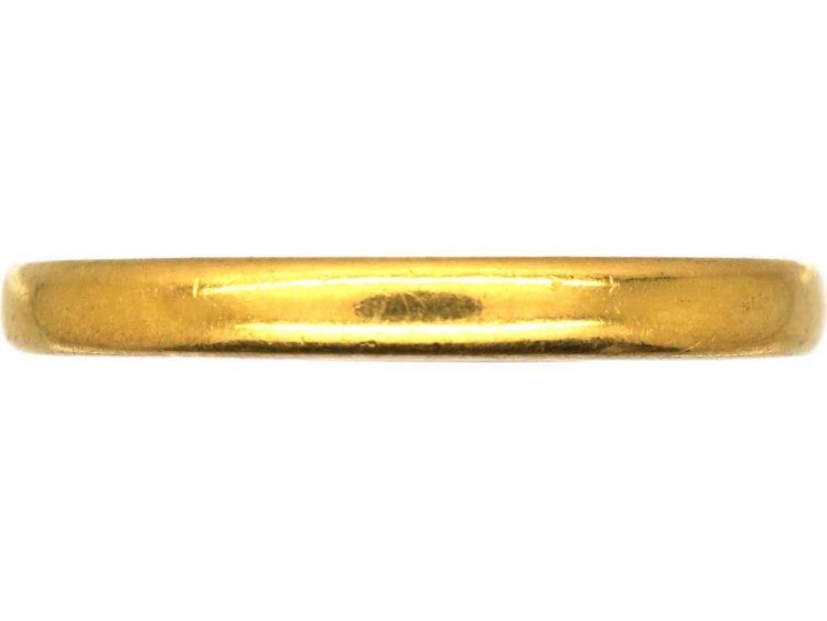 Retro 22ct Gold Wedding Ring Assayed in 1941