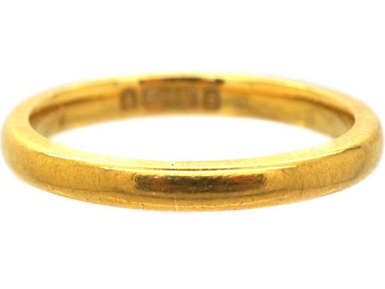 Retro 22ct Gold Wedding Ring Assayed in 1941