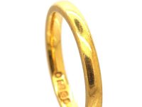 Retro 22ct Gold Wedding Ring Assayed in 1941