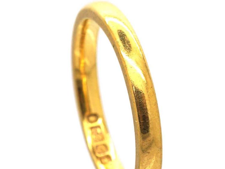Retro 22ct Gold Wedding Ring Assayed in 1941