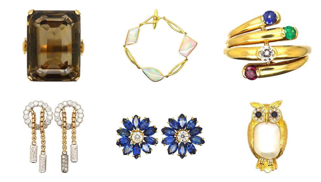 Bold modernist gold jewellery from our collection