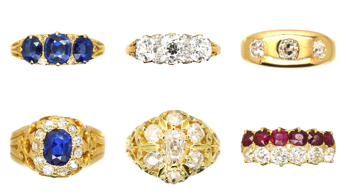 Victorian engagement rings from our collection