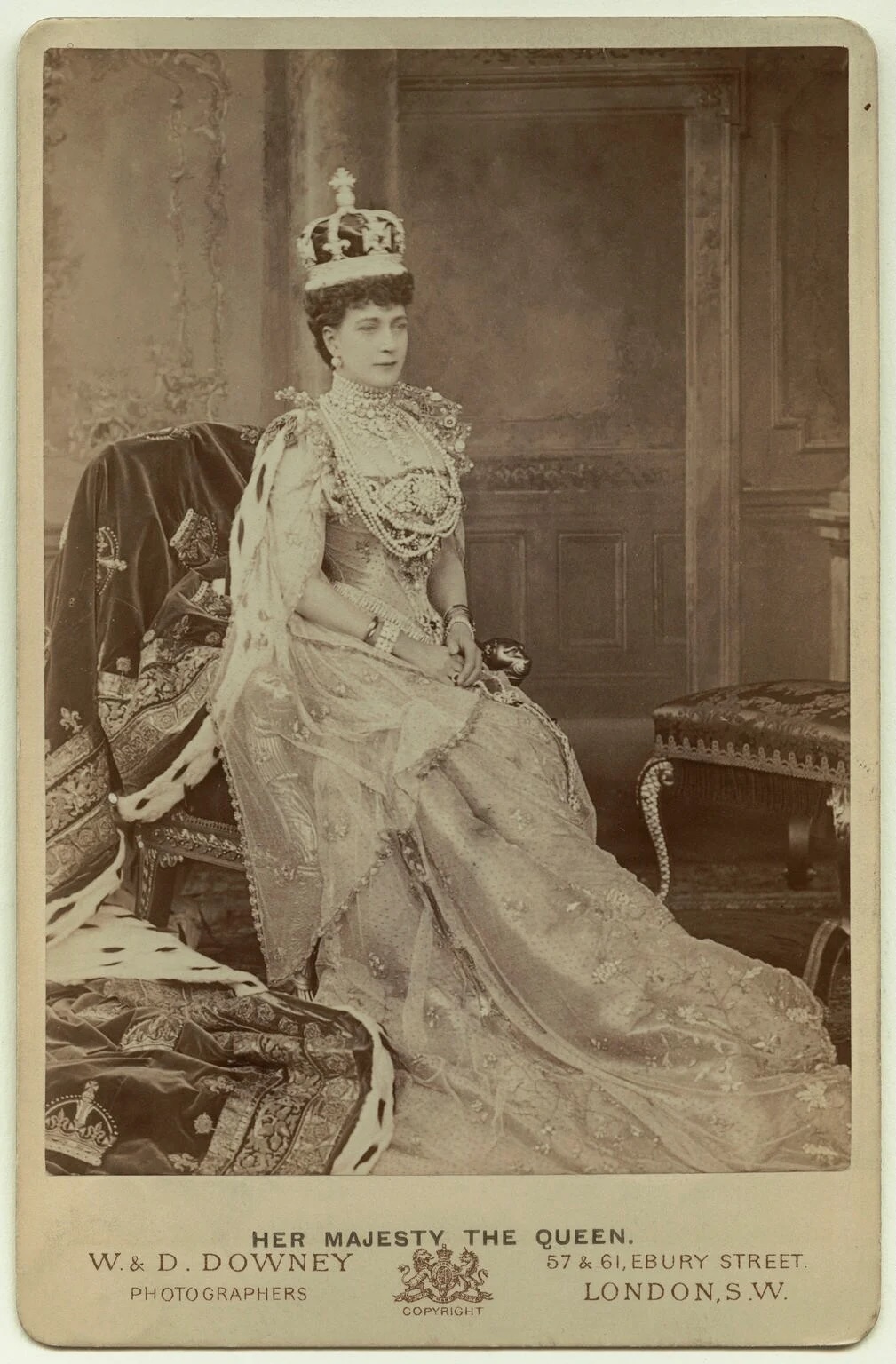 Queen Alexandra in her coronation robes, 1902