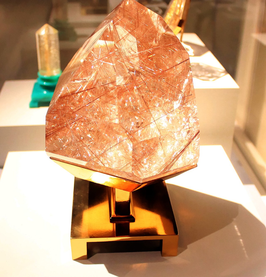 Rutilated quartz crystal