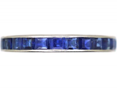 Art Deco Platinum & Sapphire Eternity Ring