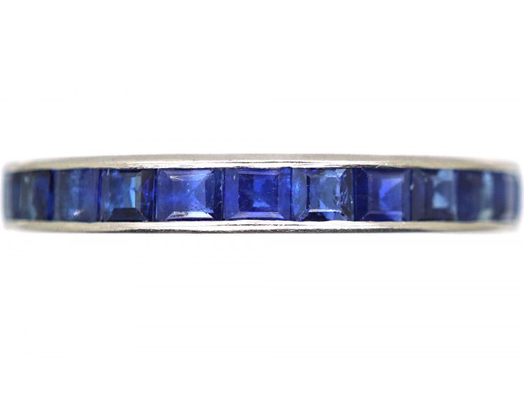 Art Deco Platinum & Sapphire Eternity Ring