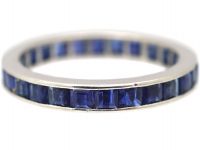 Art Deco Platinum & Sapphire Eternity Ring