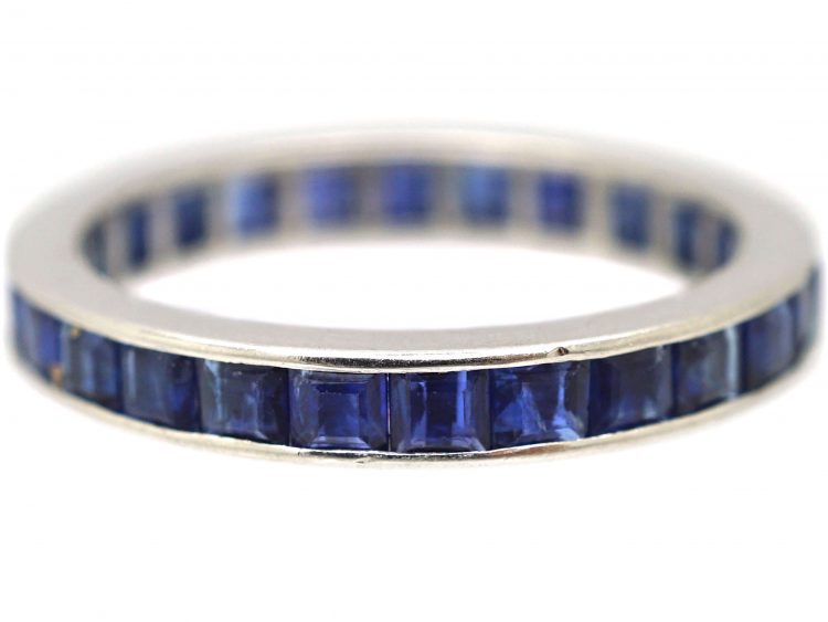 Art Deco Platinum & Sapphire Eternity Ring