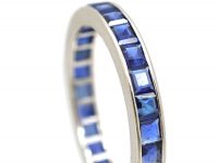 Art Deco Platinum & Sapphire Eternity Ring