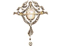 Edwardian Diamond & Opal Brooch/ Pendant