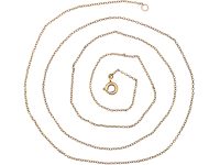 Edwardian 9ct Gold Fine Trace Link Chain