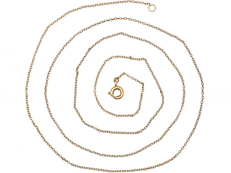 Edwardian 9ct Gold Fine Trace Link Chain